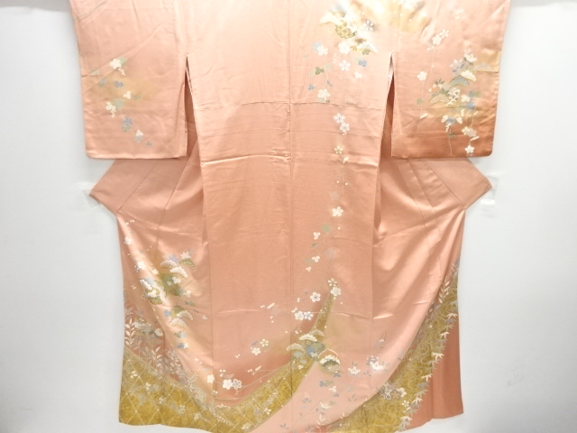 JAPANESE KIMONO / HOMONGI / KINSAI / EMBROIDERY / SNOWFLAKE